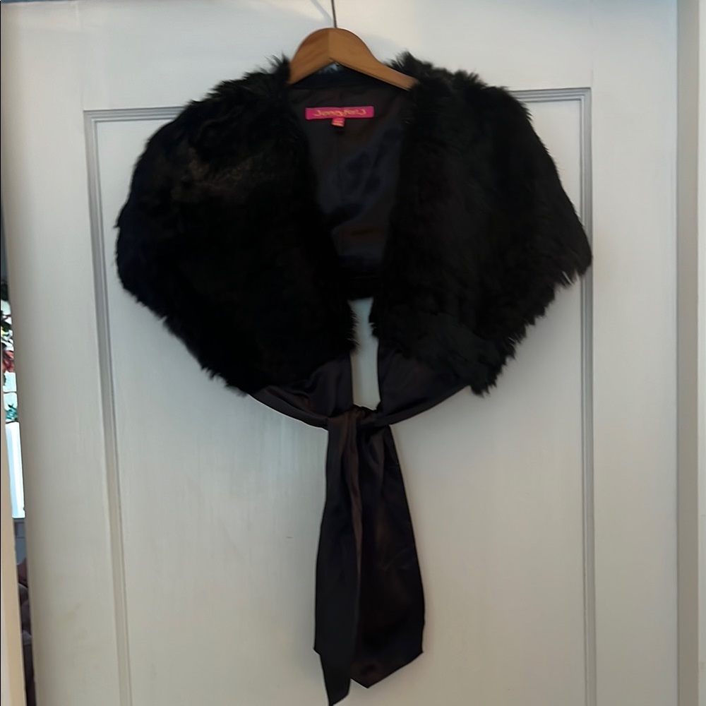 Jennifer J Black Fur Stole